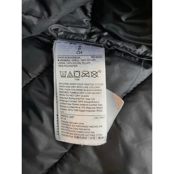 GAP Women’s Long Packable Puffer Coat with Hood – Size Small - Picture 3 of 9